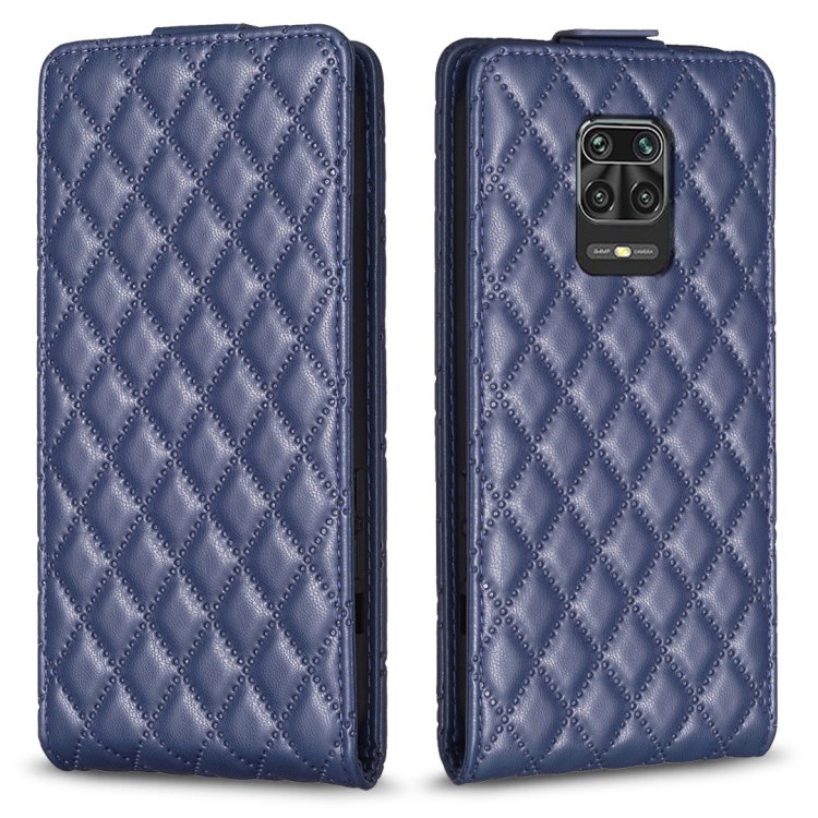 

For Redmi Note 9 Pro / 9 Pro Max Diamond Lattice Vertical Flip Leather Phone Case(Blue)