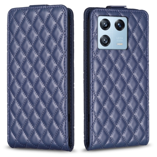 

For Xiaomi 13 Pro Diamond Lattice Vertical Flip Leather Phone Case(Blue)