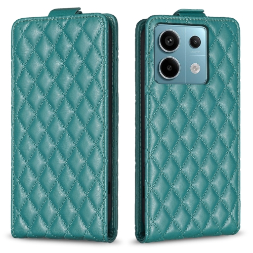 

For Xiaomi Redmi Note 13 Pro Diamond Lattice Vertical Flip Leather Phone Case(Green)