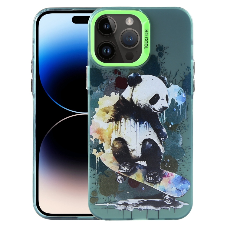 

For iPhone 14 Pro Max Animal Pattern PC Phone Case(Panda)