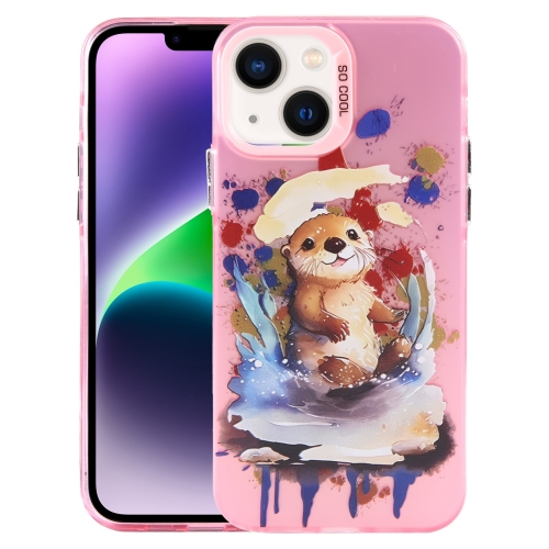 

For iPhone 14 Animal Pattern PC Phone Case(Otter)