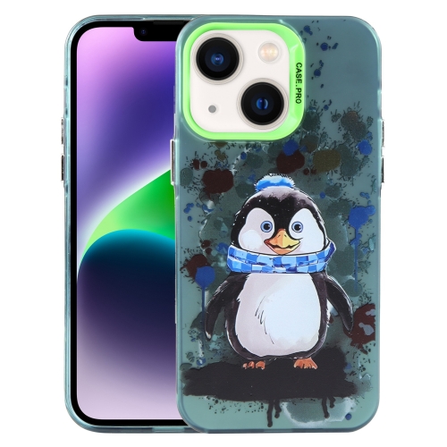 

For iPhone 14 Animal Pattern PC Phone Case(Penguin)