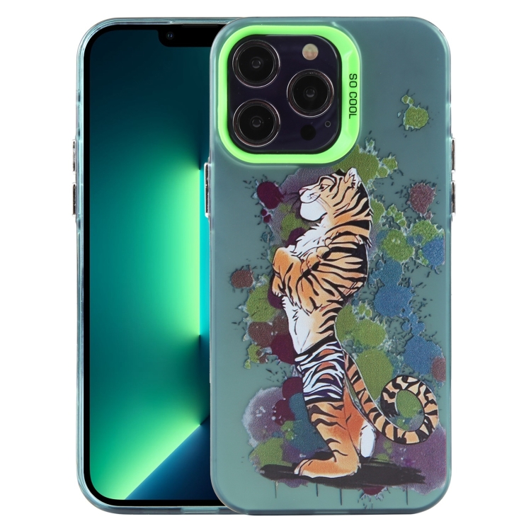 

For iPhone 13 Pro Max Animal Pattern PC Phone Case(Tiger)
