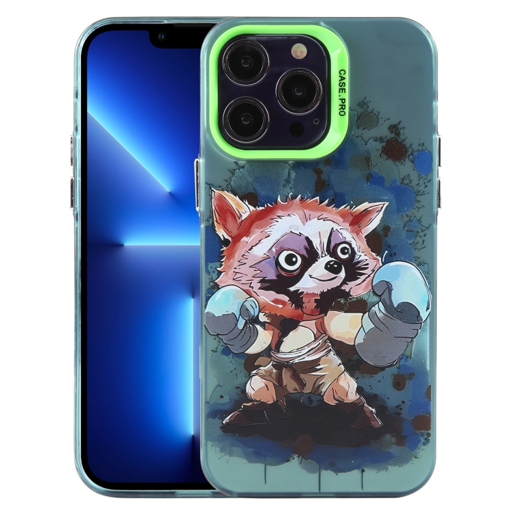 

For iPhone 13 Pro Animal Pattern PC Phone Case(Raccoon)