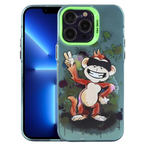 

For iPhone 13 Pro Animal Pattern PC Phone Case(Monkey)