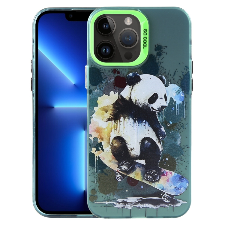 

For iPhone 13 Pro Animal Pattern PC Phone Case(Panda)