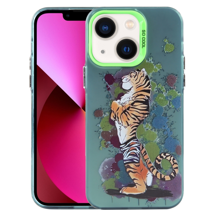 

For iPhone 13 Animal Pattern PC Phone Case(Tiger)