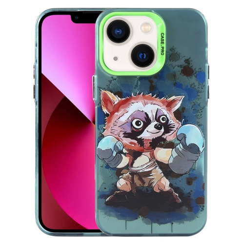 

For iPhone 13 Animal Pattern PC Phone Case(Raccoon)