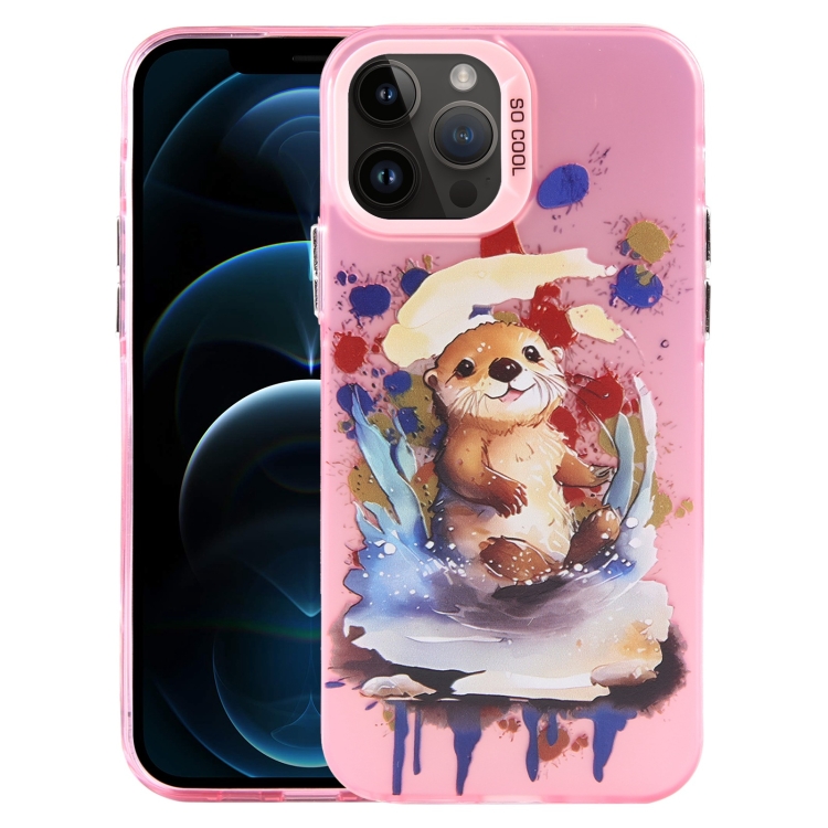

For iPhone 12 Pro Max Animal Pattern PC Phone Case(Otter)
