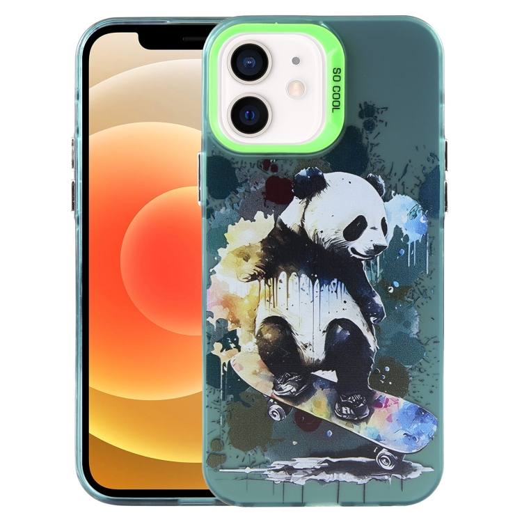 

For iPhone 12 Animal Pattern PC Phone Case(Panda)