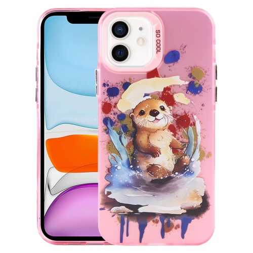 

For iPhone 11 Animal Pattern PC Phone Case(Otter)