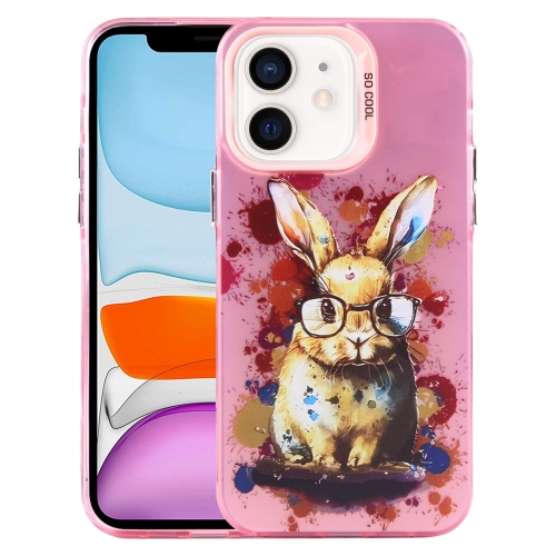 

For iPhone 11 Animal Pattern PC Phone Case(Rabbit)