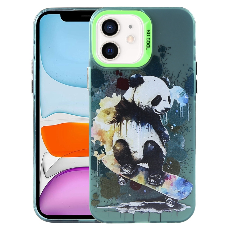 

For iPhone 11 Animal Pattern PC Phone Case(Panda)