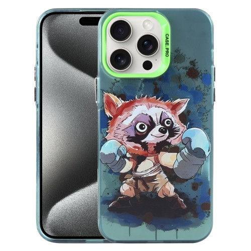 

For iPhone 15 Pro Max Animal Pattern PC Phone Case(Raccoon)