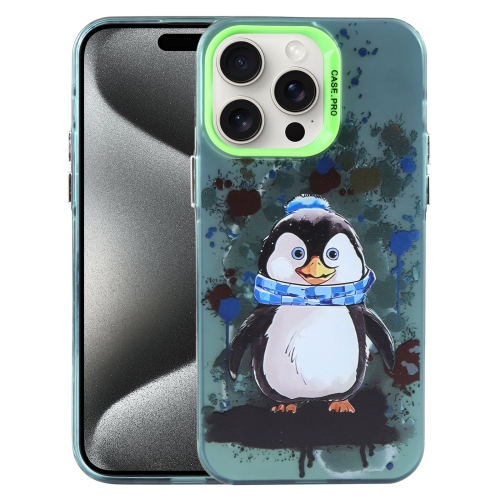 

For iPhone 15 Pro Animal Pattern PC Phone Case(Penguin)