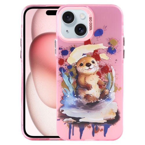 

For iPhone 15 Plus Animal Pattern PC Phone Case(Otter)