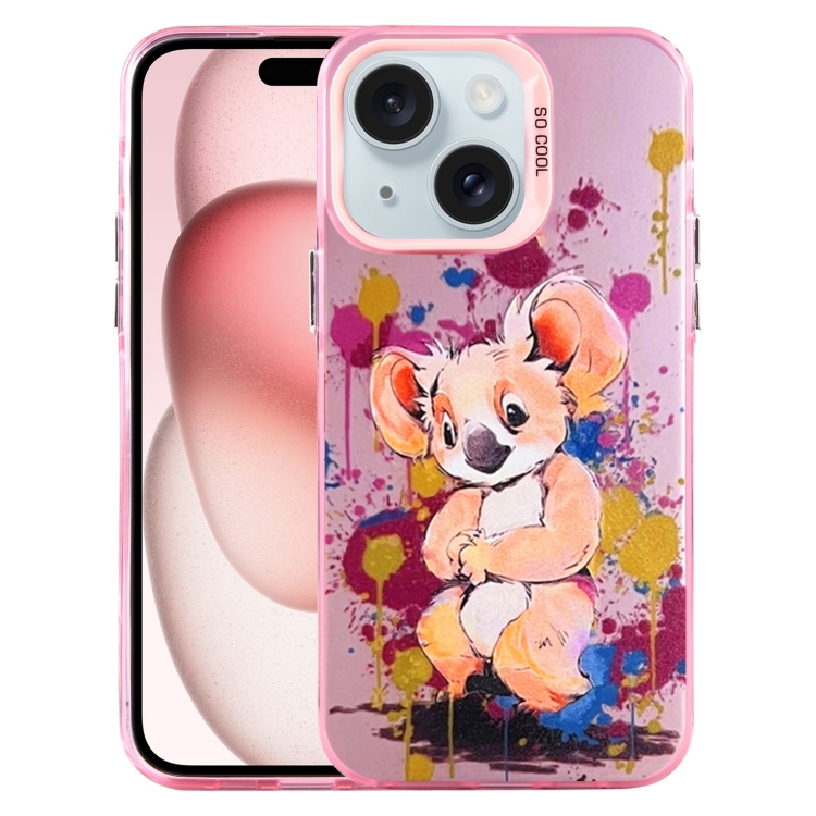 

For iPhone 15 Plus Animal Pattern PC Phone Case(Koala)
