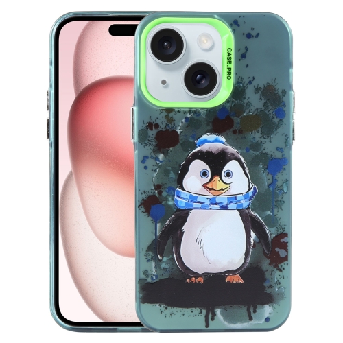 

For iPhone 15 Plus Animal Pattern PC Phone Case(Penguin)