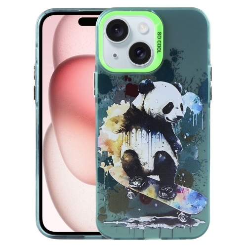 

For iPhone 15 Plus Animal Pattern PC Phone Case(Panda)