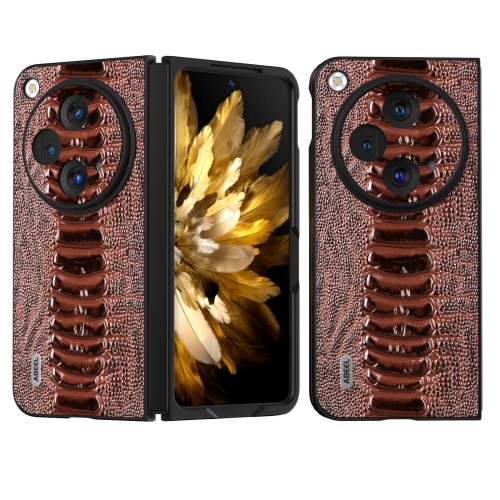 

For OPPO Find N3 / OnePlus Open ABEEL Genuine Leather Weilai Series Phone Case(Coffee)