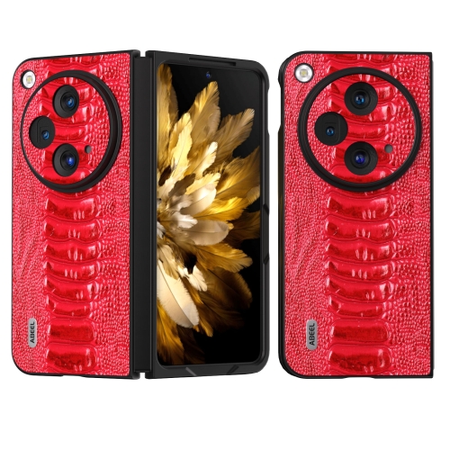 

For OPPO Find N3 / OnePlus Open ABEEL Genuine Leather Weilai Series Phone Case(Red)