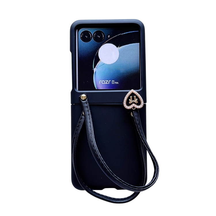 

For Motorola Razr 40 Ultra Skin Feel PC Portable Handbag Type Phone Case(Black)