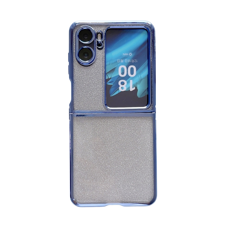 

For OPPO Find N2 Flip Electroplating TPU Glitter Powder Phone Case(Blue)