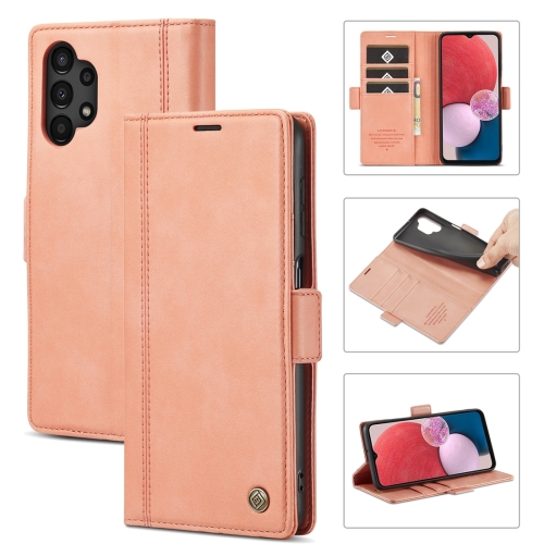 

For Samsung Galaxy A13 4G/5G / A04 / A04s LC.IMEEKE Skin-friendly Card Slots Leather Phone Case(Rose Gold)