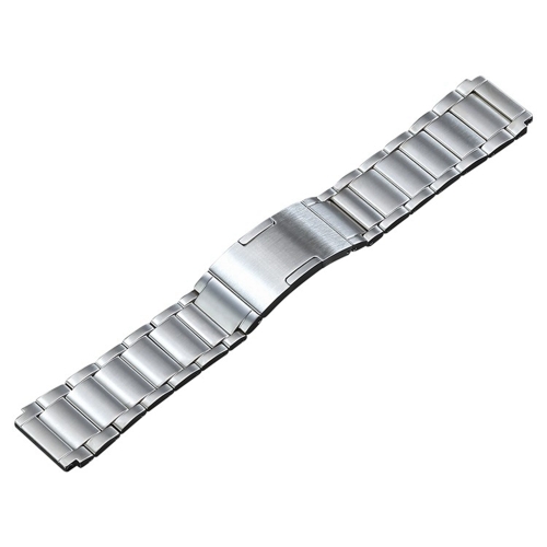 

For Huawei Watch 4 Pro/GT3/GT2 Porsche Ver 22mm Three Strains HW Buckle Titanium Steel Watch Band(Silver)
