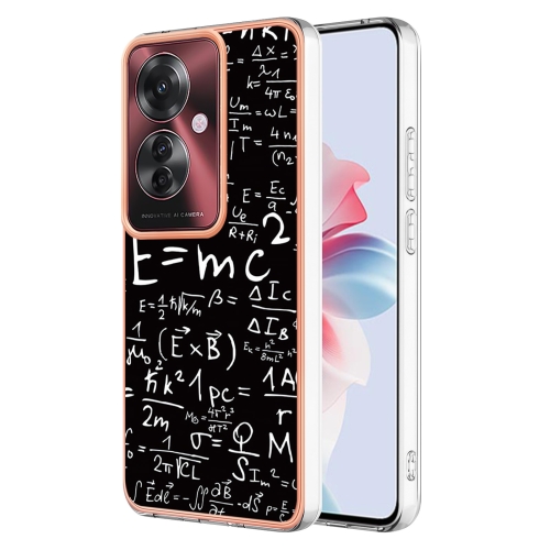 

For OPPO Reno11 F 5G Global Electroplating Marble Dual-side IMD Phone Case(Equation)