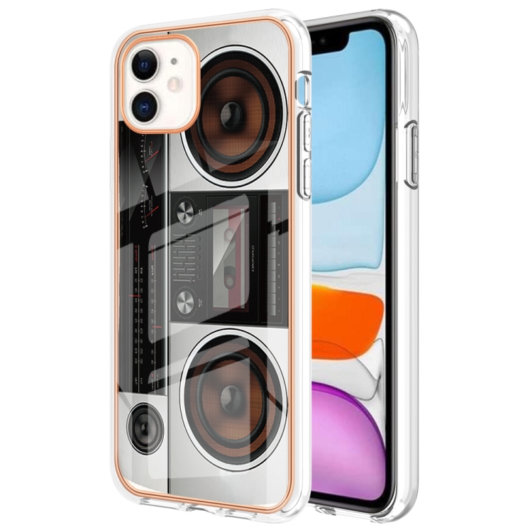

For iPhone 11 Electroplating Marble Dual-side IMD Phone Case(Retro Radio)