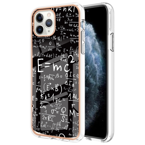 

For iPhone 11 Pro Max Electroplating Marble Dual-side IMD Phone Case(Equation)