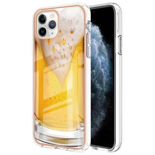 

For iPhone 11 Pro Max Electroplating Marble Dual-side IMD Phone Case(Draft Beer)