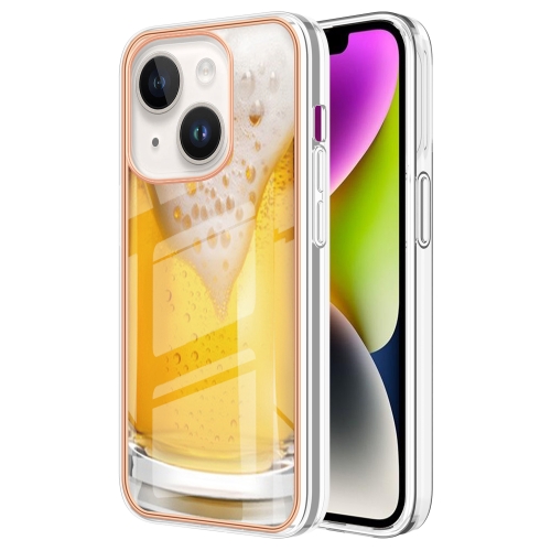 

For iPhone 13 Electroplating Marble Dual-side IMD Phone Case(Draft Beer)