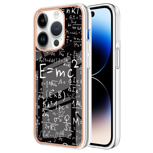 

For iPhone 13 Pro Electroplating Marble Dual-side IMD Phone Case(Equation)