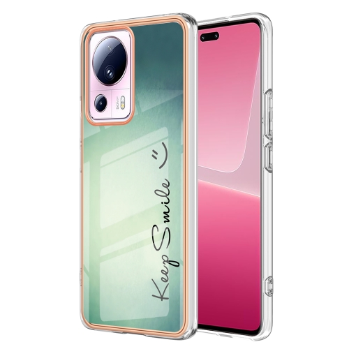 

For Xiaomi 13 Lite 5G Electroplating Marble Dual-side IMD Phone Case(Smile)