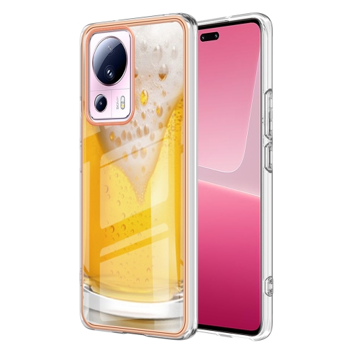 

For Xiaomi 13 Lite 5G Electroplating Marble Dual-side IMD Phone Case(Draft Beer)