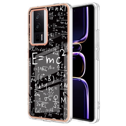 

For Xiaomi Poco F5 Pro 5G / Redmi K60 Electroplating Marble Dual-side IMD Phone Case(Equation)