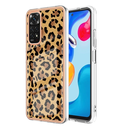 

For Xiaomi Redmi Note 11s / Note 11 4G Electroplating Marble Dual-side IMD Phone Case(Leopard Print)