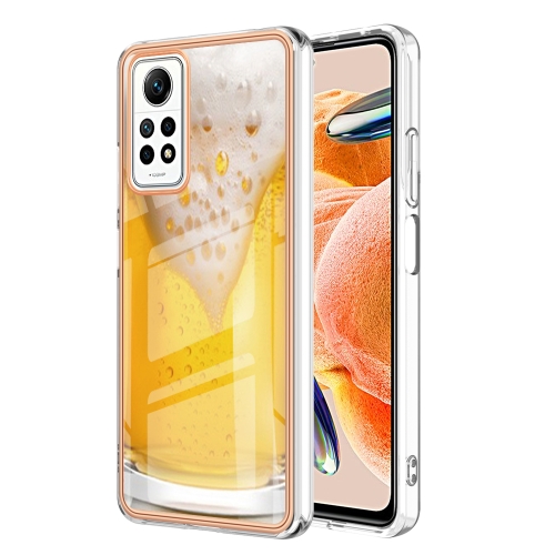 

For Xiaomi Redmi Note 12 Pro 4G Global Electroplating Marble Dual-side IMD Phone Case(Draft Beer)