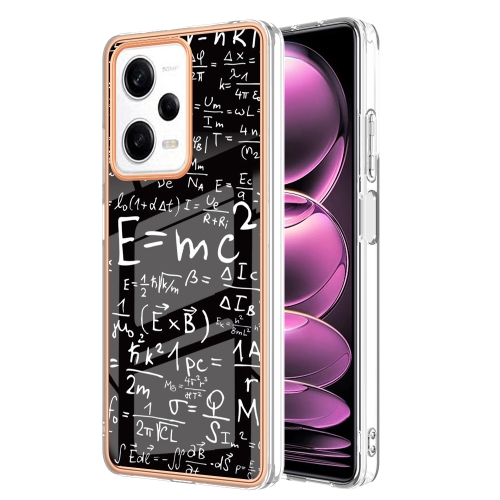 

For Xiaomi Redmi Note 12 Pro 5G Global Electroplating Marble Dual-side IMD Phone Case(Equation)