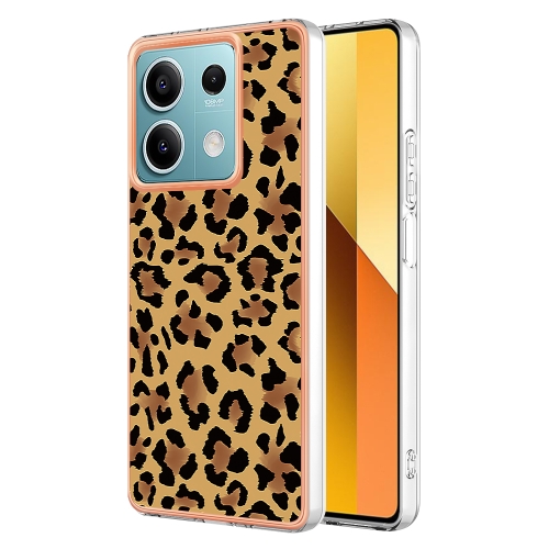 

For Xiaomi Redmi Note 13 5G Electroplating Marble Dual-side IMD Phone Case(Leopard Print)