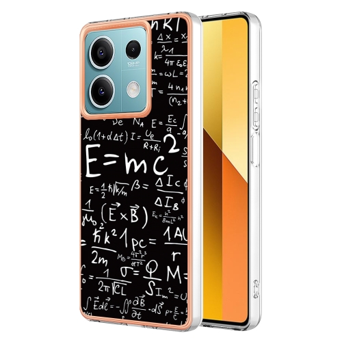 

For Xiaomi Redmi Note 13 5G Electroplating Marble Dual-side IMD Phone Case(Equation)