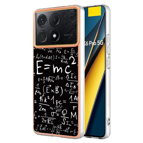 

For Xiaomi Poco X6 Pro / Redmi K70E Electroplating Marble Dual-side IMD Phone Case(Equation)