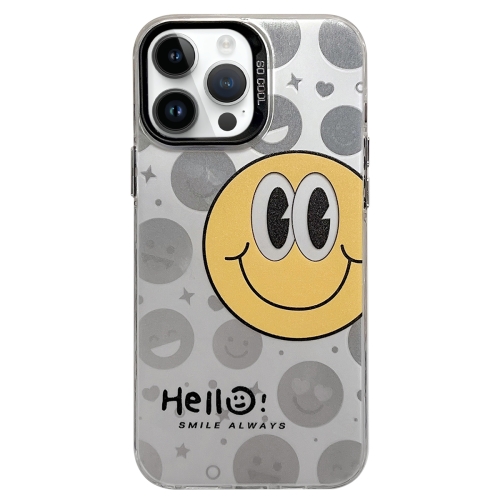 

For iPhone 14 Pro English Characters PC Phone Case(Big Smiley Face)