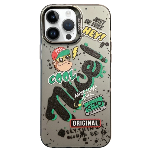 

For iPhone 12 Pro English Characters PC Phone Case(Monkey)