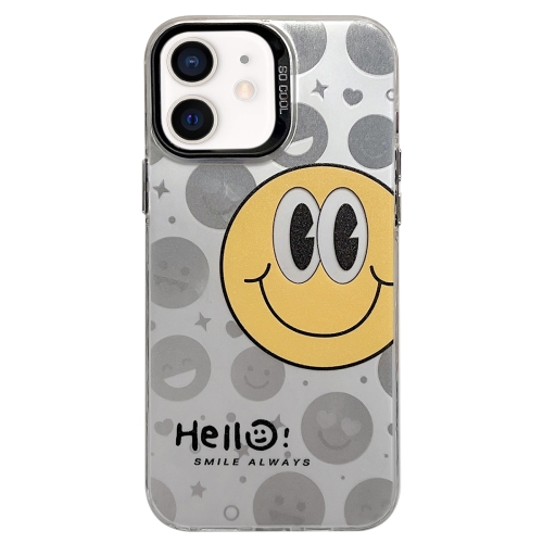 

For iPhone 12 English Characters PC Phone Case(Big Smiley Face)