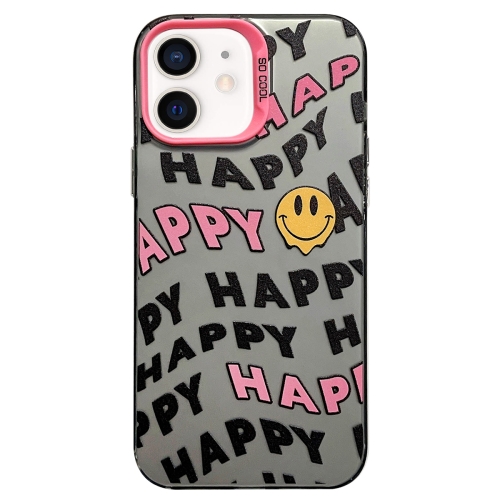 

For iPhone 12 English Characters PC Phone Case(Little Smiley Face)