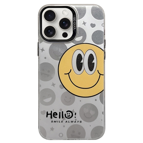 

For iPhone 15 Pro Max English Characters PC Phone Case(Big Smiley Face)
