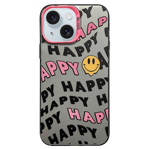 

For iPhone 15 Plus English Characters PC Phone Case(Little Smiley Face)